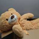 Giant Teddy Bear Stuffed Animal 36 inch Plush Bear Toy for Girlfriend Girls Kids Gifts Chrsitmas Valentine's Day Birthday Baby Shower Decorations (Beige)