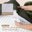 EHEYCIGA Orthopedic Dog Beds for Extra Large Dogs, Waterproof Memory Foam XL Pet Bed with Sides, Non-Slip Bottom and Egg-Crate Foam Big Dog Couch Bed with Washable Removable Cover, Dark Green