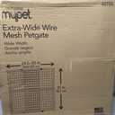 MYPET Extra-Wide Wire Mesh Dog Gate: 29.5-50" Wide. Pressure Mount. No Tools Needed. Puppy Gate 31" Tall, Expandable, Durable Pet Gates for Doorways, Sustainable Hardwood