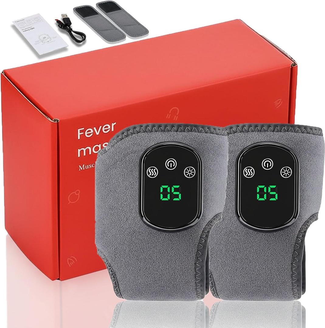 2026 New Upgranded Foot Revive Massager for Neuropathy, Portable Triple Method Heated Ankle Wrap with Extension Strap, 3 Vibration Modes, 5 Heat Levels for Foot Relaxation (2 pcs)