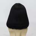 Unisex Natural Black Straight Flip in Short Full Bang Realistic Halloween Costume Cosplay Synthetic Bob Wig