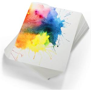 TaoBary 300 Pcs Watercolor Paper Sheet Bulk White Cold Press Paper Pack 110 lb 230 GSM Sketch Painting Watercolor Pad for Watercolorist Beginning Artists Adults Drawing Craft(4 x 6 Inch,230 GSM)