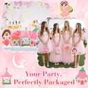 Feifeiya 24 Pcs Pink Gift Bag with Handle Valentines Day 3D Fairy Tale Flower House Cardboard Treat Candy Goodies Gift Bag for Valentines Galentine Day Holiday Birthday Party Supplies