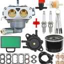 Carbman 791230 407777 Carburetor Compatible with Briggs & Stratton 799230 699709 499804 20-25hp Intek V-Twin for John Deere MIA10632 LA135 LA120 LA130 LA140 LA150 LA145 Carb