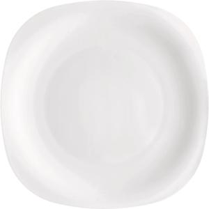 Bormioli Rocco Parma 12.25" Charger Plates Opal Glass Dinnerware, White, Set of 6