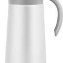 28oz Coffee Carafe Airpot Insulated Coffee Urn Stainless Steel Vacuum Thermal Pot Flask for Coffee, Hot Water, Tea, Hot Beverage - Keep 9 Hours Hot, 18 Hours Cold (White)