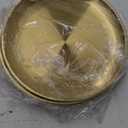 6Pcs Gold Round Tray - Decorative Serving Bar Dish Key Bowl Mirror Dresser Vanity Tray for Jewelry Makeup Organizer, Bathroom, Candle, Perfume, Countertop (9 Inch)