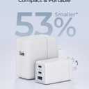 Wegear 67W USB C Charger, 3-Port GaN Fast Charging Block with Foldable Plug, Compatible with MacBook Pro/Air, iPad Pro, iPhone 16/15/Pro, Galaxy S25/S24, Note20, Pixel, Apple Watch, (White)