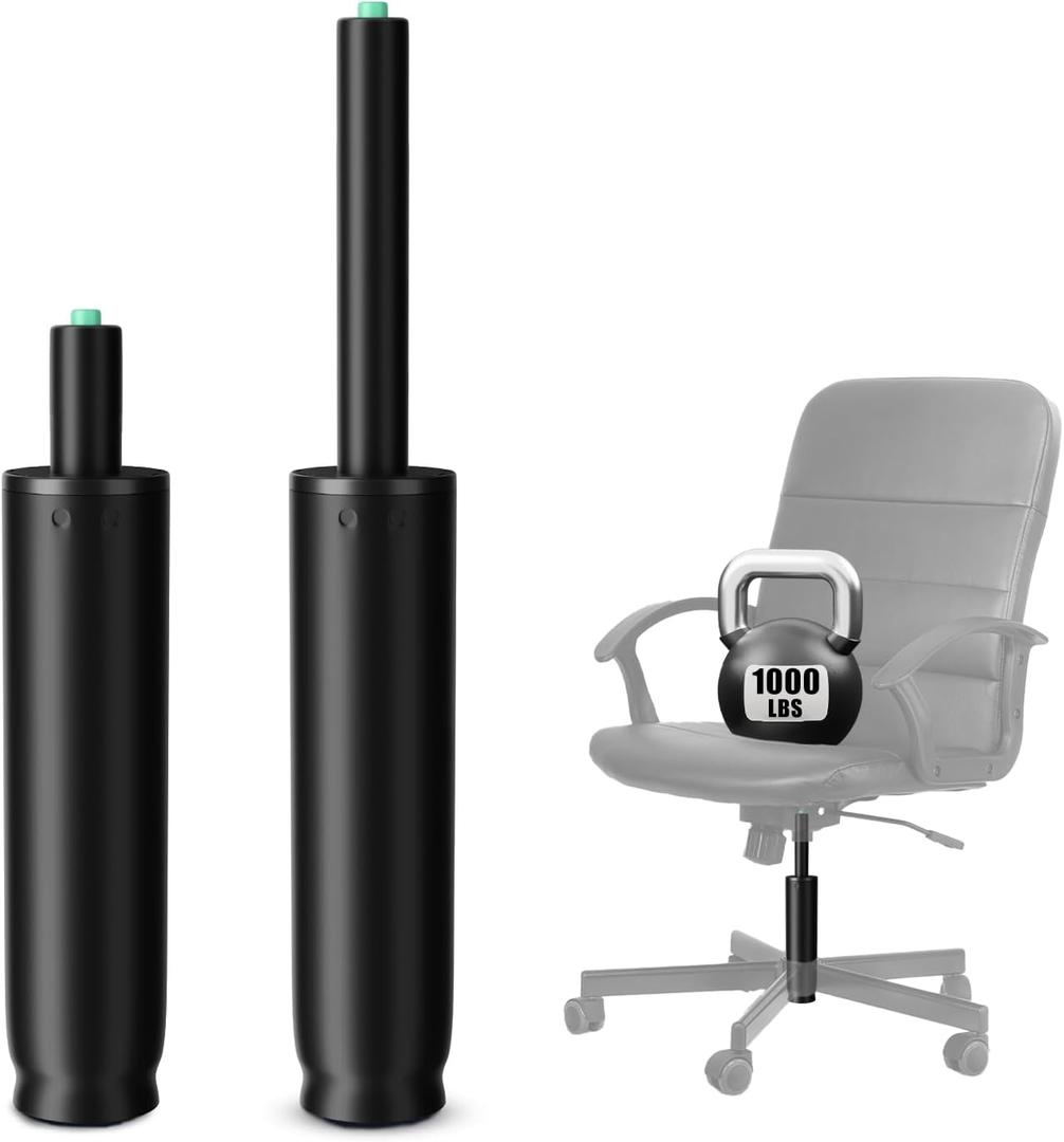 9 Inches to 13 Inches Office Chair Cylinder Replacement, 4'' Stroke, Heavy Duty 1000 lbs, Hydraulic Pneumatic Shock Piston, Universal Gas Cylinder Fit for Most Office Chairs, Class 4 (Black) (4'' Travel Length)