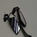 2 PCS Motorcycle Rear View Mirrors, 360-degree Adjustable Wide Angle Rear View Mirror, Handle Rearview Modification, Universal for Motorcycle Dirt Bike Scooters (Black)