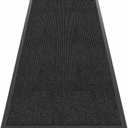Front Door Mat, 4'x8' Indoor Outdoor Door Mat, Commercial Industrial Entrance Doormat, Heavy Duty Welcome Mat, Rubber Backing Non Slip Doormat for Entryway, Grey