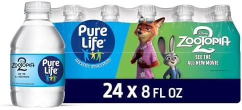 Pure Life Purified Water Bottles, 48 Pack - Still Bottled Water Enhanced with Minerals for a Crisp Taste, Plastic Bottles - 8 Fl Oz, Best Before: 03/31/27