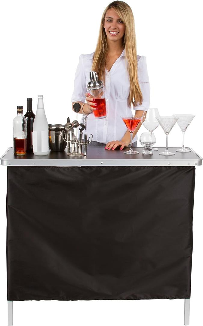 Trademark Innovations Portable Bar Table - Carrying Case Included - Size: 1 Shelf, Standard Bag