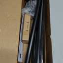 KAMANINA Black Curtain Rod for Windows 66 to 120 Inch (5.5-10ft), 1 Inch Heavy Duty Curtain Rods 32 to 120, Long Decorative Single Drapery Rods, Twisted Cage End