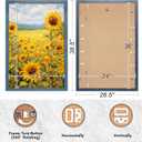 24x36 poster frame, Vintage 24x36 Frame Plexiglass for Wall Display, Rustic Poster Frames 24 x 36 inches, Antique Blue Collage Gallery Wall Picture Frames, Widen Border