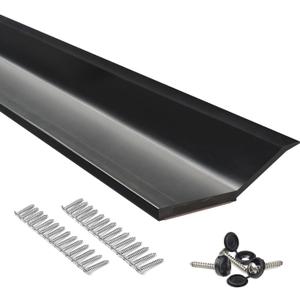 Garage Door Seal Top and Sides Seal Strip Black 34.4FT Rubber Weather Stripping Replacement Soft and Hard Composite, Weatherproofing Universal Sealing