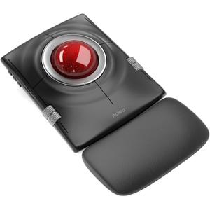 Nulea M512 Wireless Trackball Mouse, Ergonomic 55mm Trackball, 4 Level Adjustable DPI for Precise Control, Left or Right Hand Compatible, Rechargeable, Multi-Device Bluetooth & 2.4GHz for PC, Laptop (A-Red)