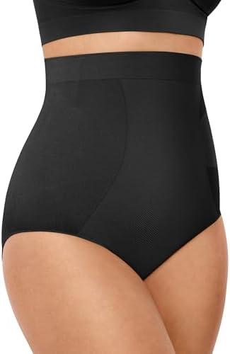 FeelinGirl Body Shaper Tummy Control Shapewear Underwear High Waisted Sculpting Briefs Panty Girdle XS/S, Black 