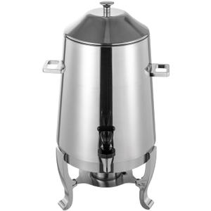 3.4 Gallon Stainless Steel Hot Beverage Drink Dispenser Can, Electric Coffee Urn with Fuel Holder 2-Way Continuous Heating, Tea Water Coffee Chafer Urn with Spigot for Parties Buffet Catering