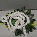 Thiccywoov 2 Pcs Hawaiian Luau Maile and Pikake Lei Graduation Lei Hawaiian Maile Lei Artificial for Wedding Graduation Party, 4.9 ft