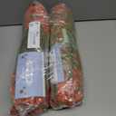 2 x Alupssuc 24 Bundles Artificial Fall Mums Flowers for Outdoors Decoration, UV Resistant Silk Violet and Faux Eucalyptus Autumn Fake Plants for Outside Indoor Yard Home Patio Porch Decor, Fall Red