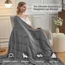 Weighted Blanket for Adults 12lbs, 48"x72", Twin Full Size Cooling Heavy Throw Blanket for 110-130lbs, Microfiber Soft Thick Big Blankets Weighted Comforter Breathable Gift for Sleeping, Grey