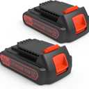 Extended Capacity 3.0Ah 20v Battery Replacement for Black and Decker 20 Volt Max Battery LBXR20 2 Packs, Compatible with All Black and Decker 20v Cordless Power Tools and Charger