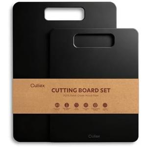 Culiex Wood Fiber Cutting Board Set of 2, Composite Cutting Board for Kitchen, Dishwasher Safe, Non-Toxic, BPA Free, Non-Slip, High Density Chopping Board for Meat Vegetables Fruits