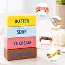 Butter Squishy 4 Pack - Slow Rising Squishy Toy | 4 different colors Squishies Butter Squeeze Toy for Stress Relief,Portable Desk Toy for Adults, Party Favors & Gifts