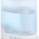 Crane 0.7 Gallon Top Fill Cool Mist Humidifier and Aroma Diffuser, with ColorChanging Night Light and Aroma Diffuser Function, Humidifier For Bedroom, Office or Nursery