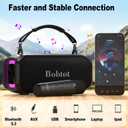 Small Portable Speaker for Adults with Wireless Microphone, Bluetooth Speaker, Punchy Bass, Four Magic Sound Voice Effects, Home Karaoke Player