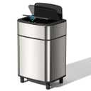 Bathroom Trash Can Automatic Touchless 2.7-Gallon Slim Waste Bin，Stainless Steel & Dog Proof Design for Bedroom, Office,and Living Room