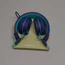 Kids Headphones - noot products K11 Foldable Stereo Tangle-Free 3.5mm Jack Wired Cord On-Ear Headset for Children/Teens/Boys/Girls/Smartphones/School/Kindle/Airplane Travel/Plane/Tablet (Navy/Teal)
