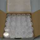 Vivaplex, 50, Clear, Empty, 5 Gram Plastic Pot Jars, Cosmetic Containers.