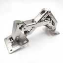 2 Pcs 170 Degree Hydraulic Adjustable Hinges, Frameless Cabinet Doors Concealed Soft Close Hinges Nickel-Plated Steel Buffer Dampers for Cabinet, Cupboards, Wardrobe. No Pre-drilled, Noiseless,