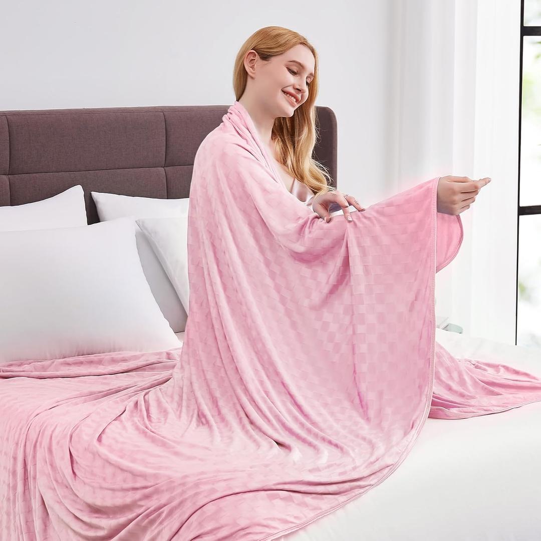 Topcee Cooling Blanket, Summer Cooling Blankets for Hot Sleepers, Arc-Chill Q-Max>0.5 Cool Fiber, Oeko-TEX 100% Certified, Soft, Breathable, Double-Side Bed Throw,Keep Cool for Adults Kids 90"x90"