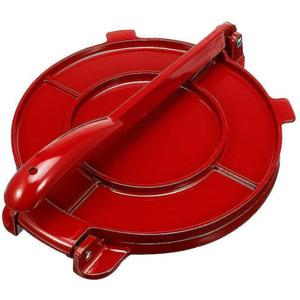 Hemoton Dough Presser Aluminum Tortilla Press for Corn and Flour Dough 18.89 Inch Round Shape Tortilla Maker for Tacos Empanadas and Mini Pies Kitchen Tool (44X20CM, Red)