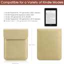 6 x Universal Sleeve Case for 6",6.8",7" Kindle Paperwhite/Colorsoft/Signature Edition 2024-2012 Sleeve Bag Pouch Cover for 6-6.8'' Kobo/Tolino/Pocketbook 6-inch ebook Reader,KQKQ (Khaki)