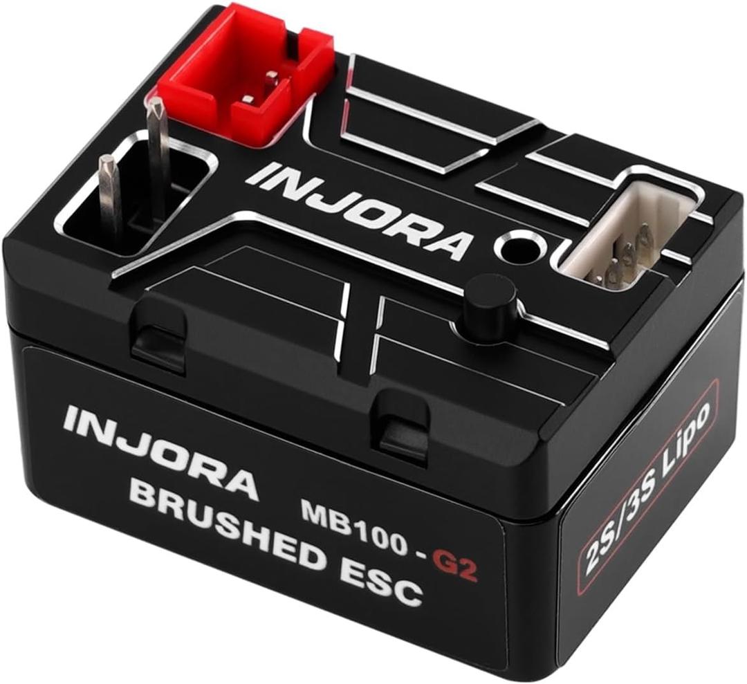 INJORA MB100 G2 Waterproof Brushed ESC 40A for 1/24 1/18 RC Crawler SCX24 AX24 TRX4M Upgrade (V3)