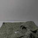 Amélie Home Chunky Knit Throw Blanket for Couch, Soft Chenille Crochet Blanket for Sofa, 50"x60", Sage Green