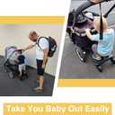 Universal Stroller Board Buggy Board Rider Stroller Glider Board Stroller Board Stroller Standing Platform with Detachable Seat Suitable for Most Brands of Strollers, Holds Children Up to 55lbs