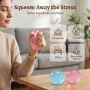 Coconut Oil Squishy, Coconut Oil Stress Ball Super Soft, Handmade Slow Rising Fidget Squeeze Toy for Stress Relief, Squeeze the Stress Away (Blue+Pink)