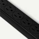 Amazon Basics Rectangle 6-Outlet Surge Protector Power Strip with Circuit Breaker, 600 Joule, 2ft Cord, Black, 2-Pack