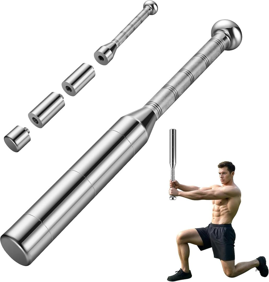 EAST MOUNT Adjustable Macebell Clubbell for Strength Training,6-in-1 Premium Steel Weighted Indian Clubbell for Full Body,Muscles, Shoulder/Grip/Forearm Training & Stretching