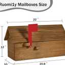 Cedar Mailboxes Outside, Mailboxes for House Outside Decorative, Outdoor Custom Mailbox Wood Roof for Envelope, Mail, Postcards, Books, Garden Yard Storage Box School Library