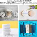 4 Pcs Clear Portable Cotton Swab Ball Holder Travel Cotton Pad Holder Dispenser Cosmetic Sponge Storage Box with Transparent Lid Storage Jar Cosmetic Pad Container Dental Floss Box