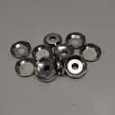 Honoson 24 Pieces 1/2 Inch Escutcheon Plates Pipe Covers Chrome Plated 304 Stainless Steel Escutcheon Flange Plumbing Cover Plates for 5/8 Inches OD Copper, PEX, PVC Pipe Wall Covers