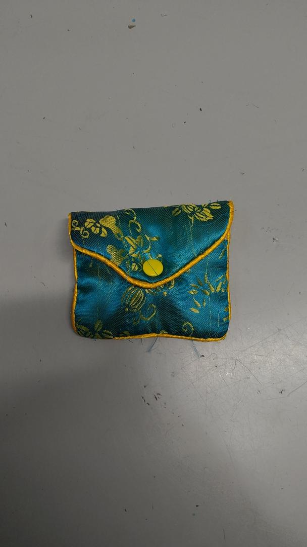 Chinese Fabric Jewelry Pouch Green 