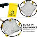 GOOX Outdoor Beach Ball Games with Carrying Bag, 3 Balls, Net and Strip Light (ONLY for Light Up Set)- Roundnet Game Set for Family - Played Outdoors, Indoors, Beach, Lawn, Yard and Park, Medium