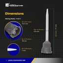 CosmoMix Helical Static Mixer Nozzle Tube Tip, K-System Connection for 1:1/2:1 Mixing Ratio, 3.0 Inches, 16 Elements, 40 Pieces Epoxy Mixing Nozzle Tip For Adhesive Gun (RCK01-05-16S)